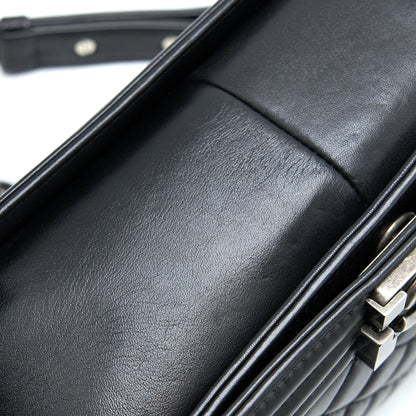Chanel Medium Boy Bag Lambskin Black Ruthenium