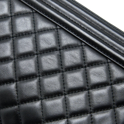 Chanel Medium Boy Bag Lambskin Black Ruthenium