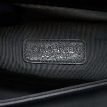 Chanel Medium Boy Bag Lambskin Black Ruthenium