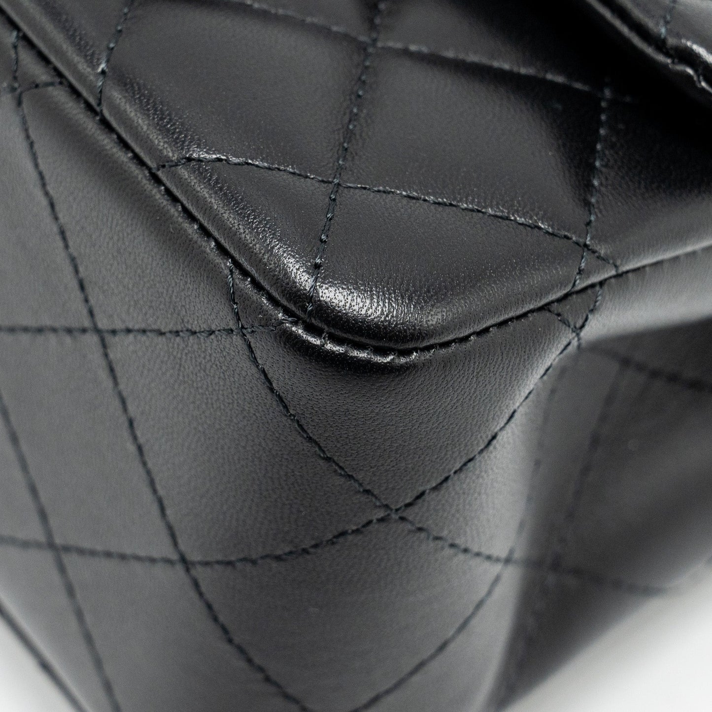 Chanel Mini Square Flap Bag Lambskin Black  (Microchip)
