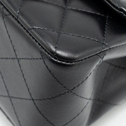 Chanel Mini Square Flap Bag Lambskin Black  (Microchip)