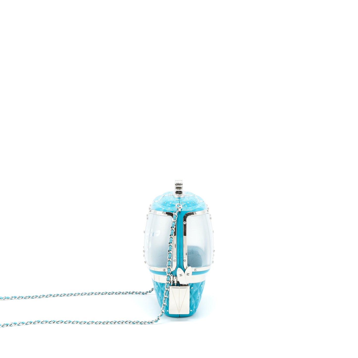 Chanel 19K Ski Gondola Evening Bag Light Blue