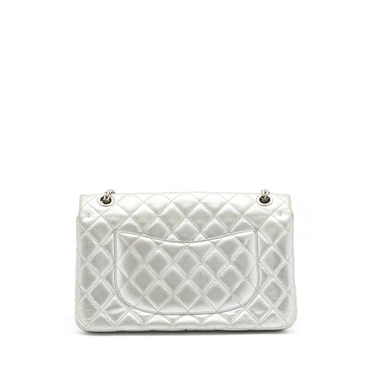 Chanel Reissue 2.55 226 Double Flap Bag Lambskin Silver