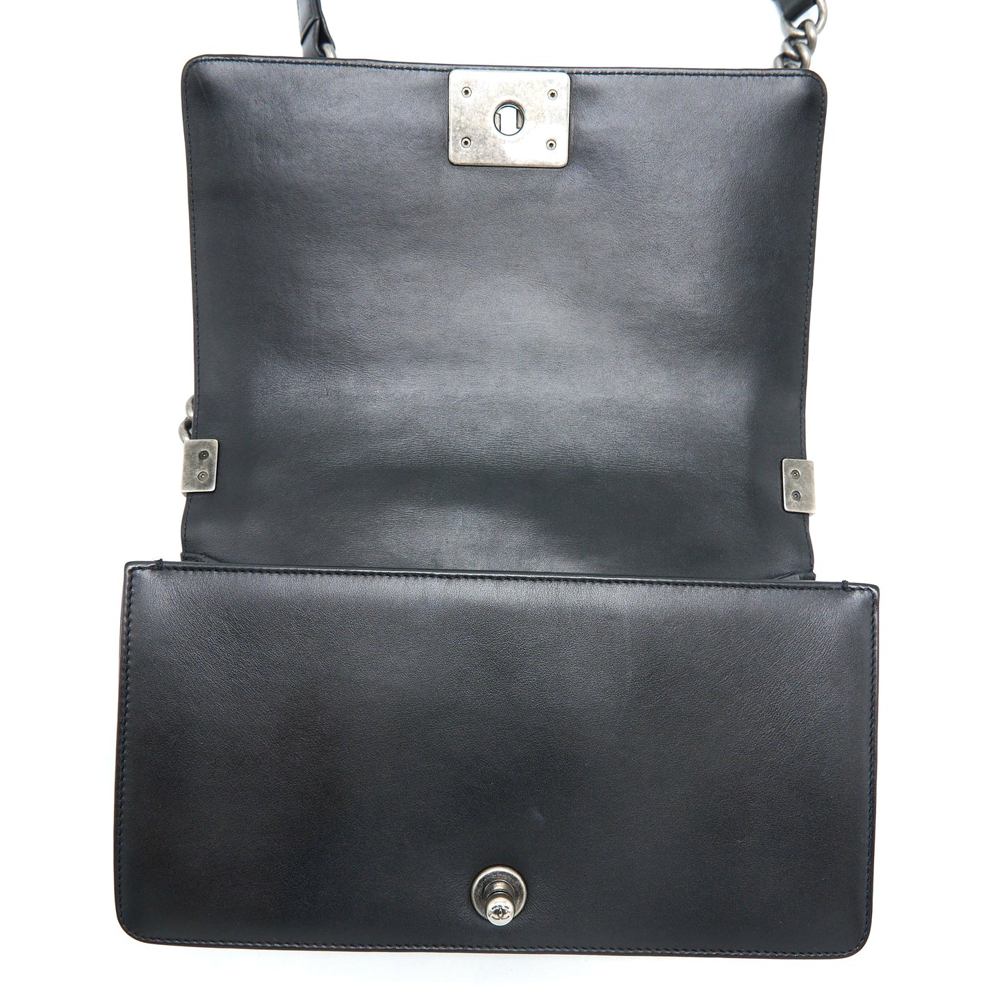 Chanel Medium Boy Bag Lambskin Black Ruthenium