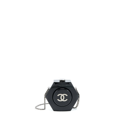 Chanel 18a CC Logo Evening Clutch Black