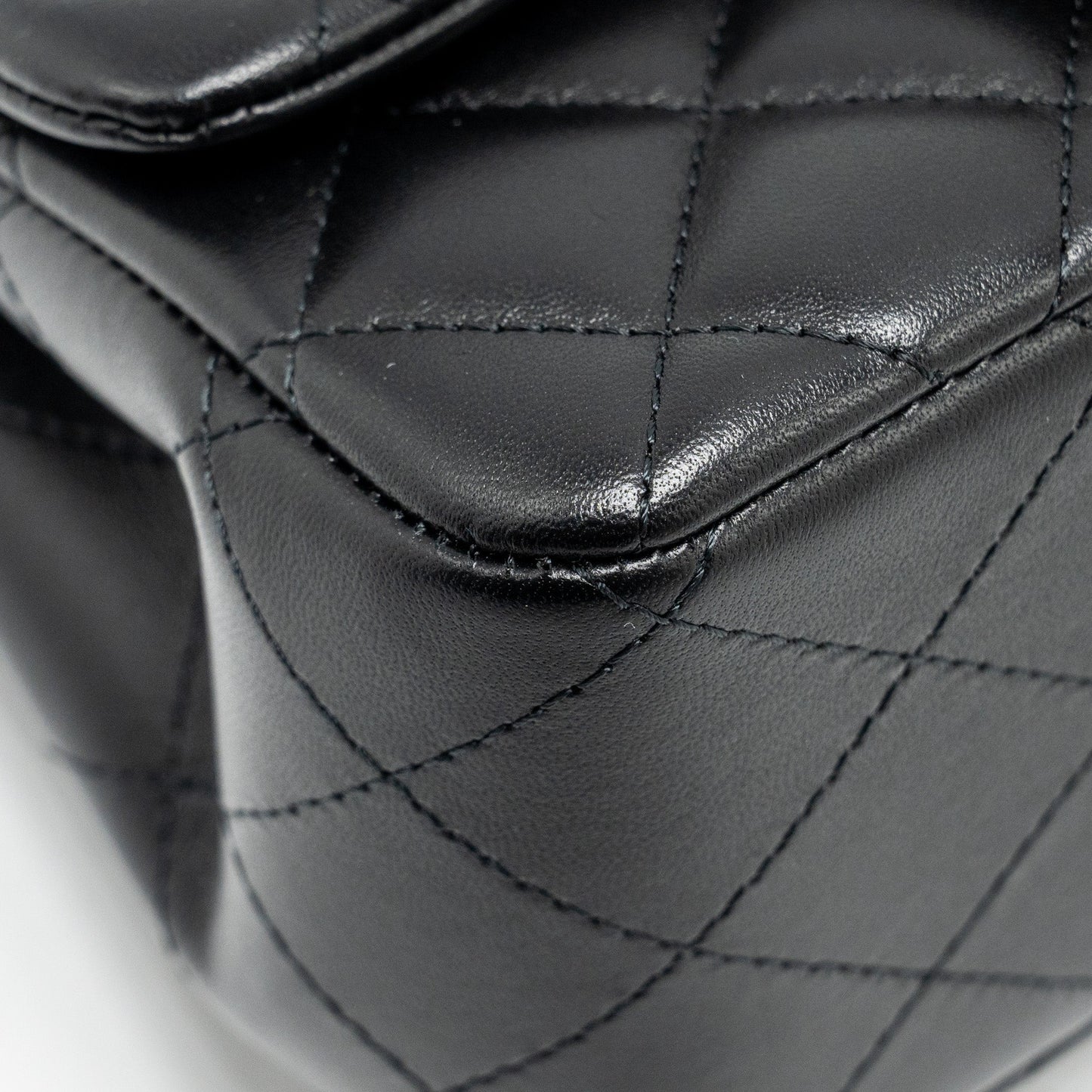 Chanel Mini Square Flap Bag Lambskin Black  (Microchip)