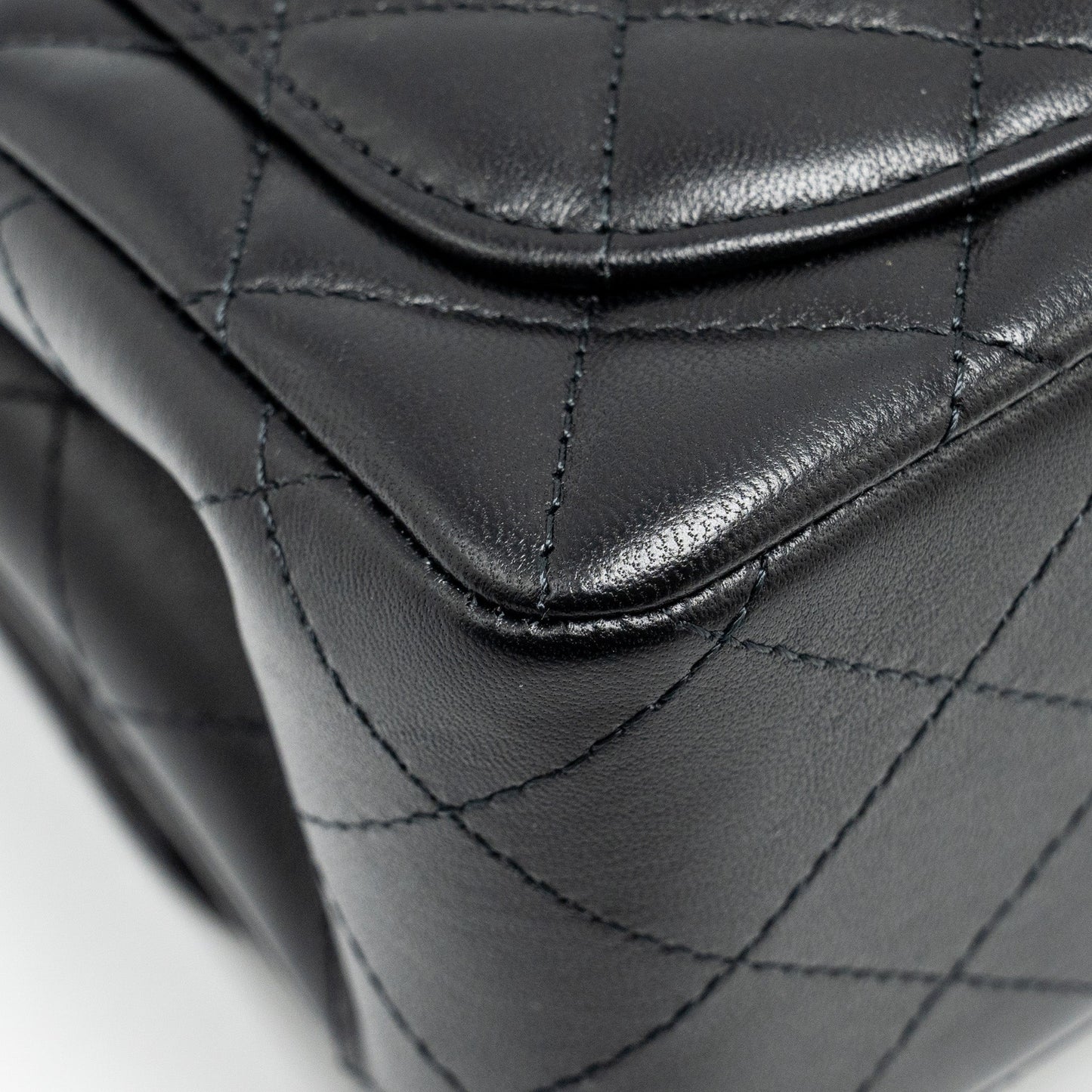 Chanel Mini Square Flap Bag Lambskin Black  (Microchip)