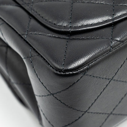 Chanel Mini Square Flap Bag Lambskin Black  (Microchip)
