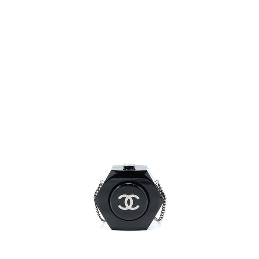 Chanel 18a CC Logo Evening Clutch Black