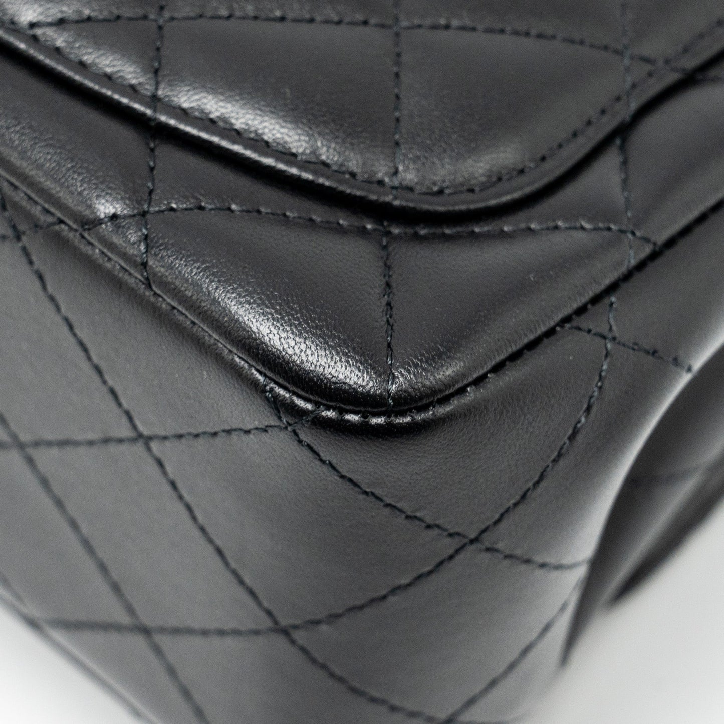Chanel Mini Square Flap Bag Lambskin Black  (Microchip)