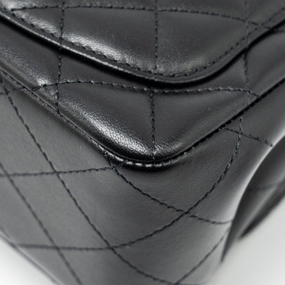 Chanel Mini Square Flap Bag Lambskin Black  (Microchip)