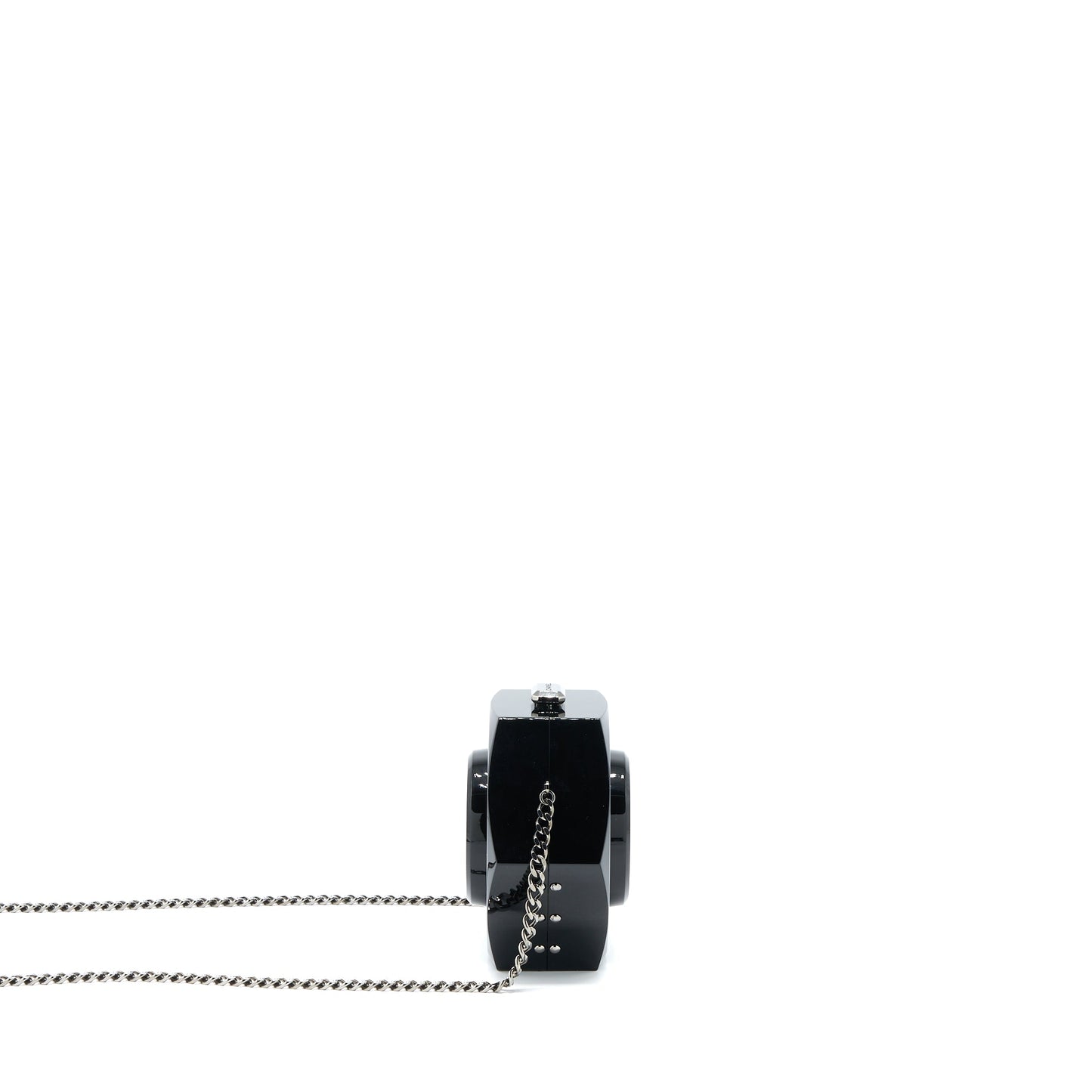 Chanel 18a CC Logo Evening Clutch Black