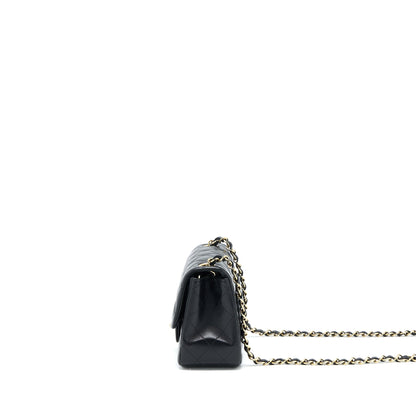Chanel Classic Mini Square Flap Bag Lambskin Black L (Microchip)
