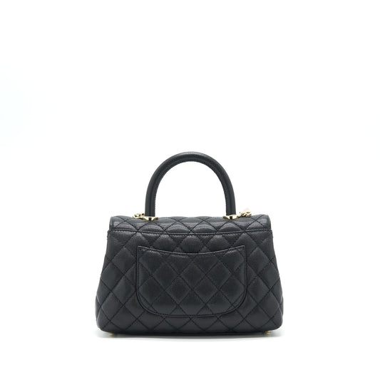 Chanel Small Coco Handle Caviar Black L