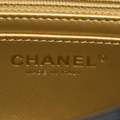Chanel Pearl Crush Mini Square Lambskin Black Brushed  (Microchip)