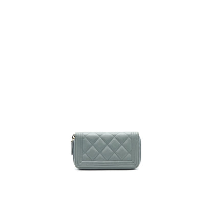 Chanel Caviar small Zip Wallet Grey