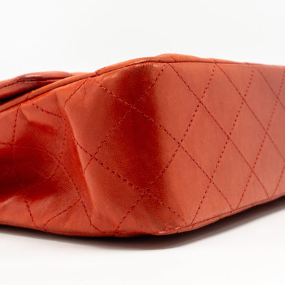 Chanel Medium Classic double flap bag lambskin red