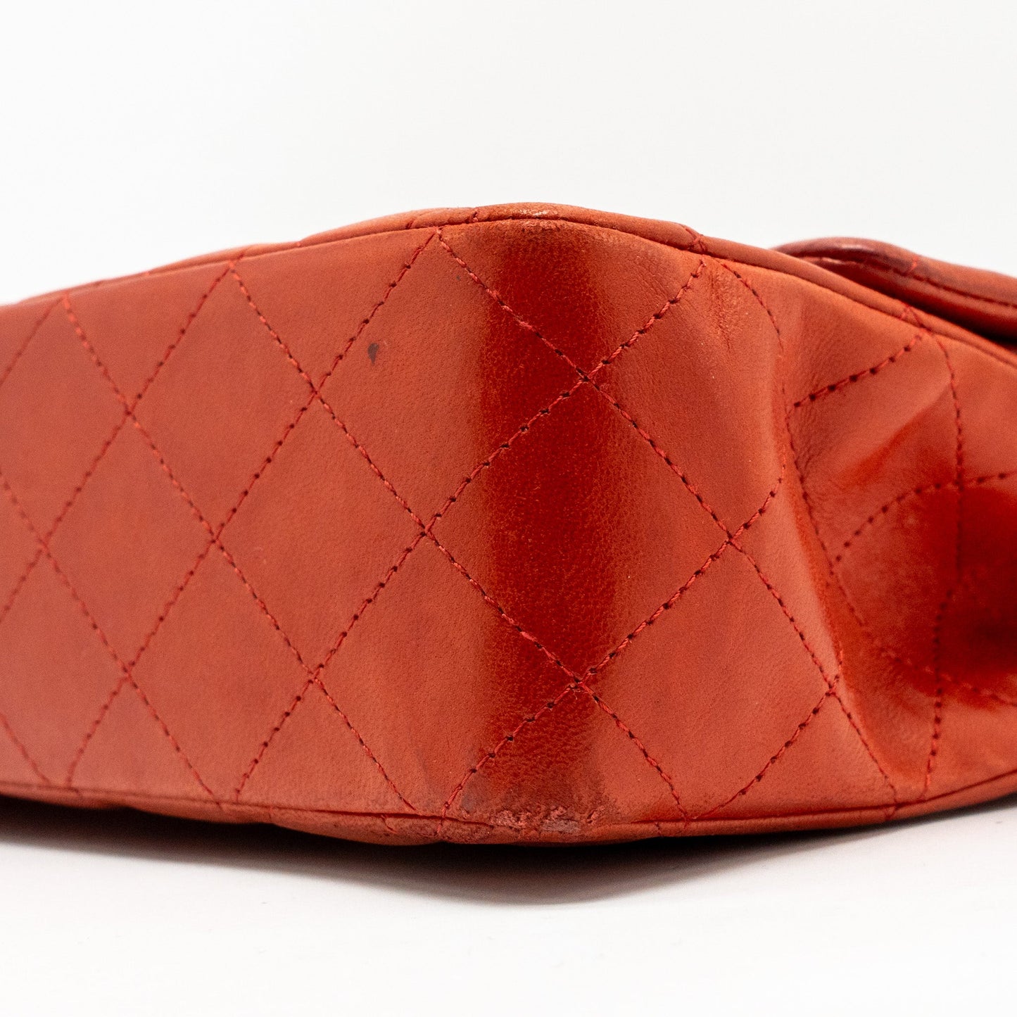 Chanel Medium Classic double flap bag lambskin red