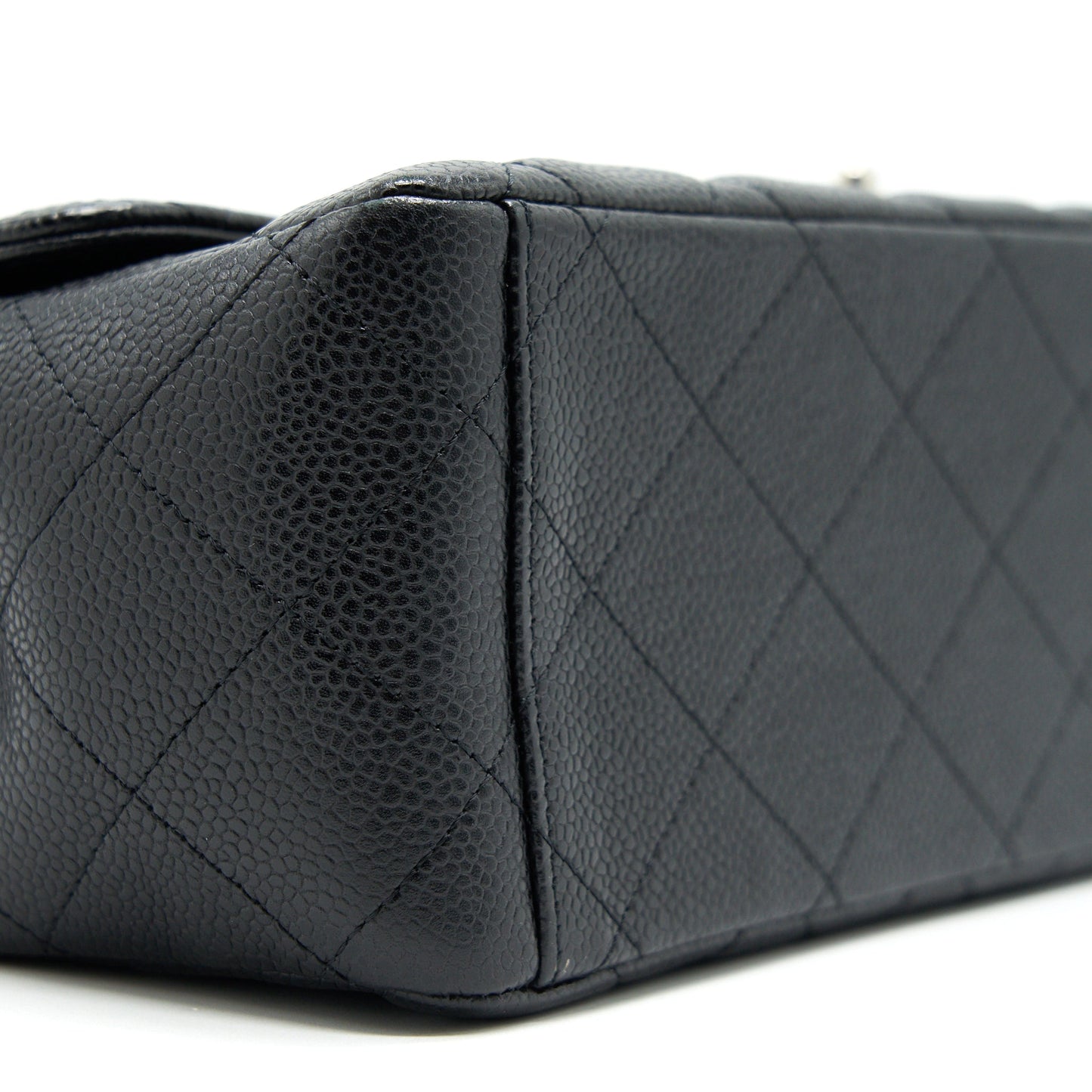CHANEL CAVIER CLASSIC MAXI SINGLE FLAP BAG BLACK