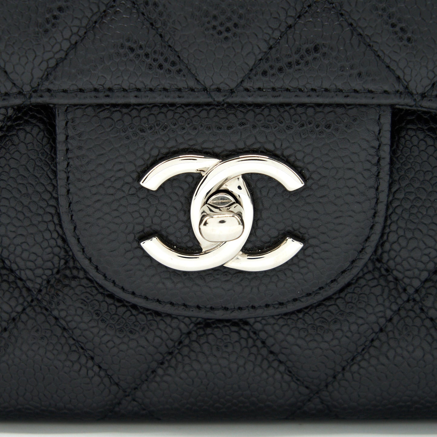 CHANEL CAVIER CLASSIC MAXI SINGLE FLAP BAG BLACK