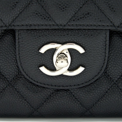 CHANEL CAVIER CLASSIC MAXI SINGLE FLAP BAG BLACK