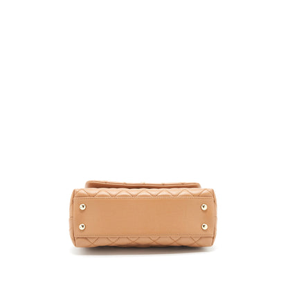 Chanel 21P Small Coco Handle Caviar NB356 Caramel L