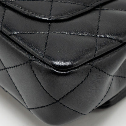 Chanel 25C Coco Love Adjustable Chain Shiny Lambskin Black  (Microchip)