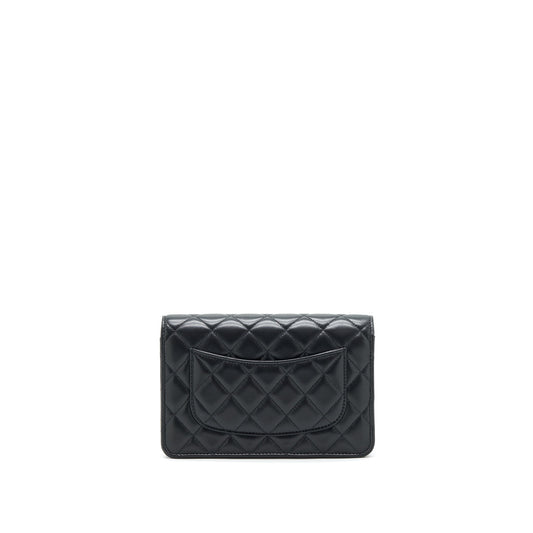 Chanel 22S Pearl Crush Wallet On Chain Lambskin Black