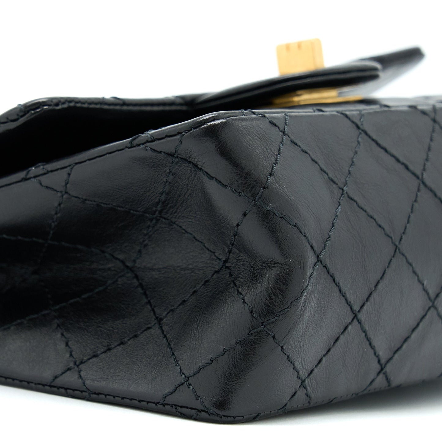 Chanel Mini 2.55 Reissue Flap Bag Aged Calfskin Black Brushed  (Microchip)