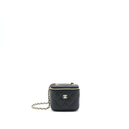 Chanel Mini Vanity With Chain Caviar Black L
