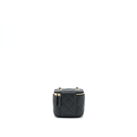 Chanel Mini Vanity With Chain Caviar Black L