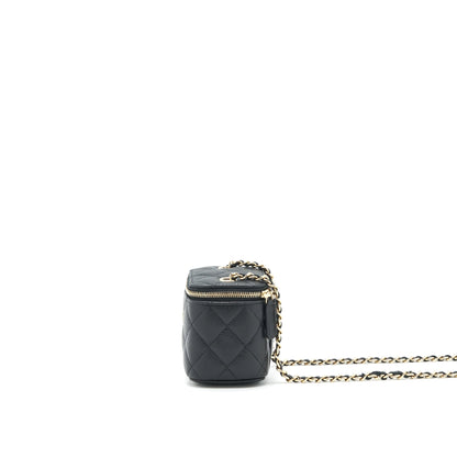 Chanel Mini Vanity With Chain Caviar Black L