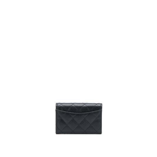 Chanel Classic Flap Card Holder Caviar Black  (Microchip)