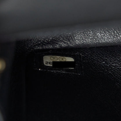 Chanel Mini Square Chevron Flap Bag Black L