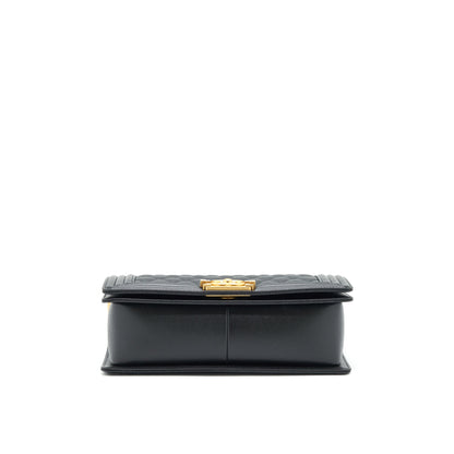 Chanel Medium Boy Bag Caviar Black With Brushed
