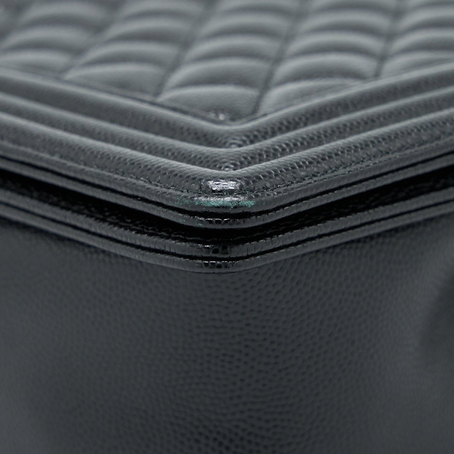 Chanel Boy Bag 28cm Caviar Black Brushed