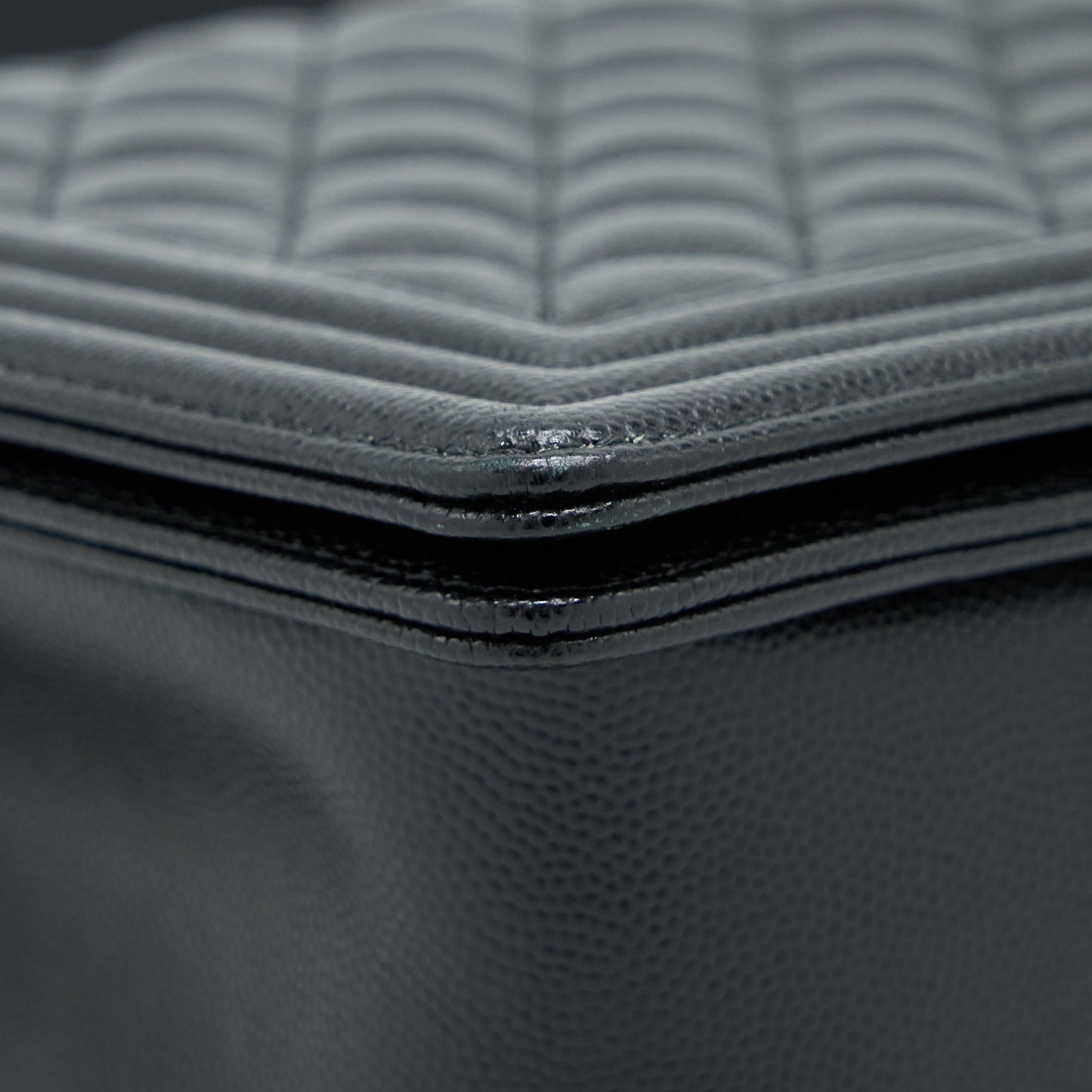 Chanel Boy Bag 28cm Caviar Black Brushed