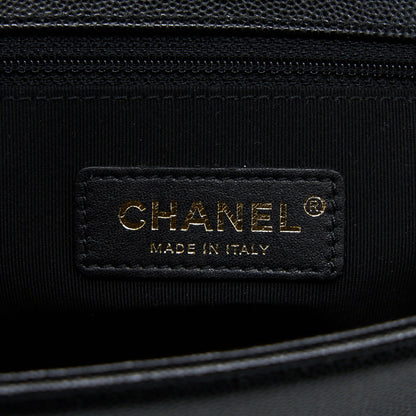 Chanel Boy Bag 28cm Caviar Black Brushed