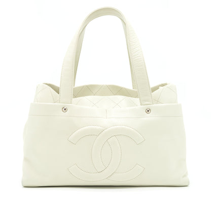 Chanel Large Shopping Tote Bag Caviar Ivory