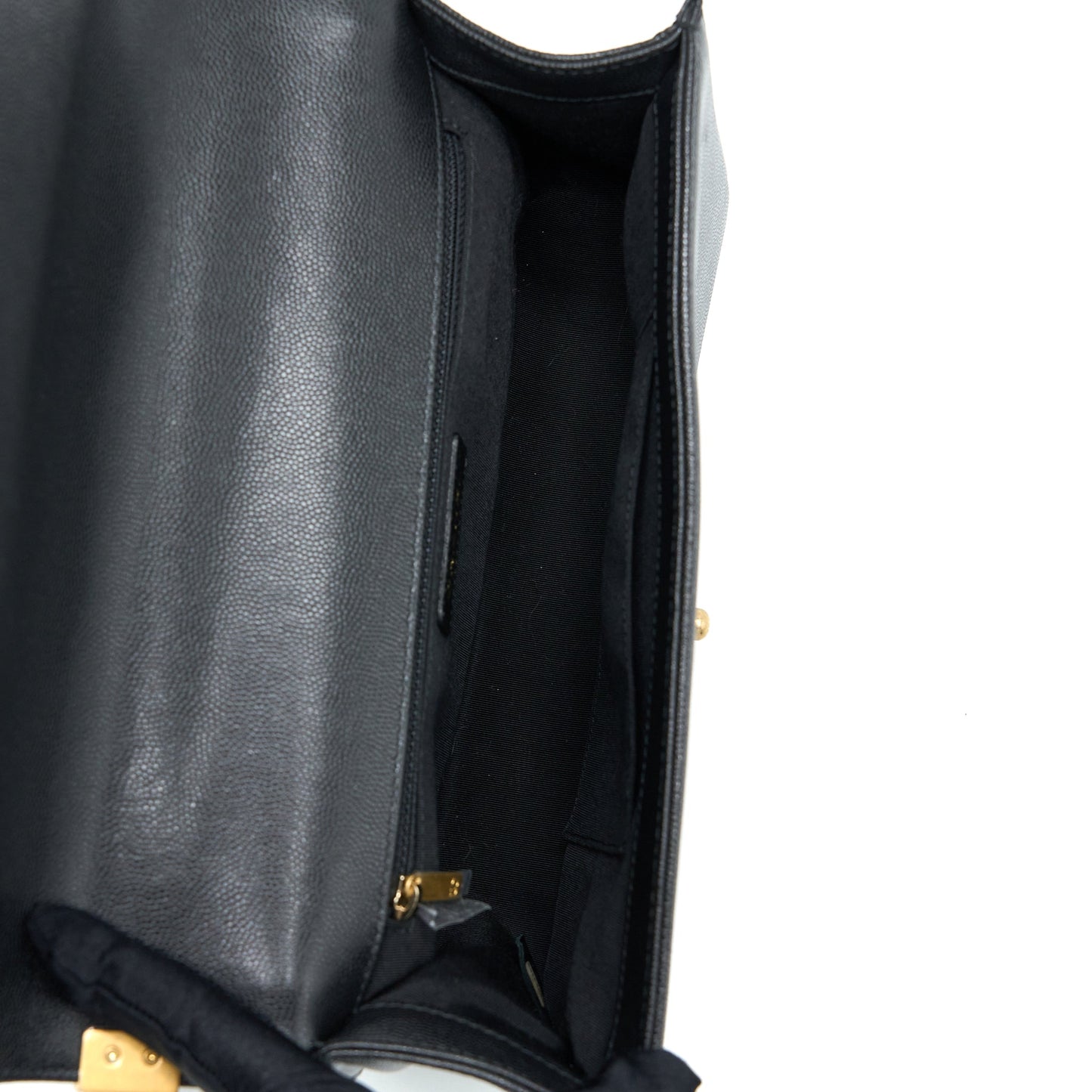Chanel Boy Bag 28cm Caviar Black Brushed