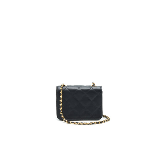 Chanel Small Flap Bag with Calfskin, Pearl , Resin Black