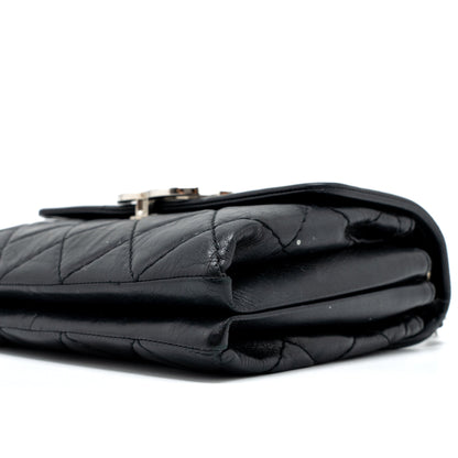 Chanel Giant CC Logo Bag Calfskin Navy