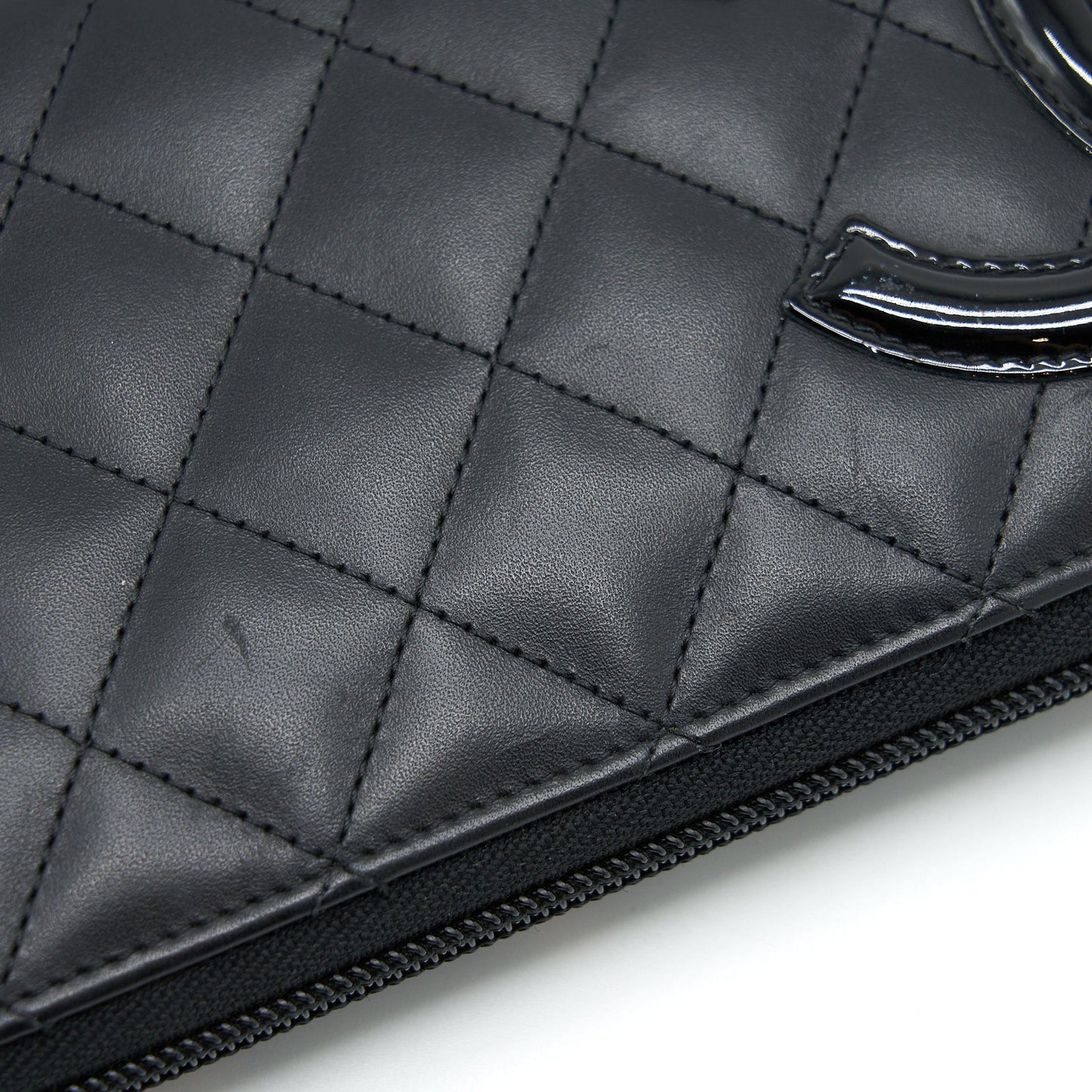 Chanel Cambon Long Zipper Wallet Calfskin Black/Pink