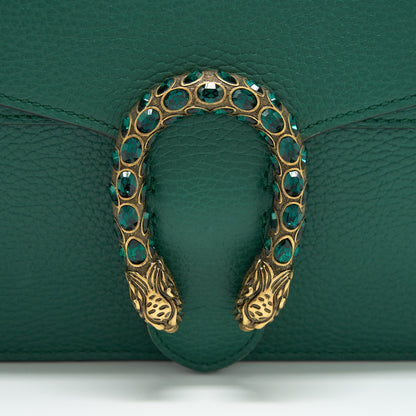 Gucci Dionysus Small Shoulder Bag Green With Multicolour Hardware