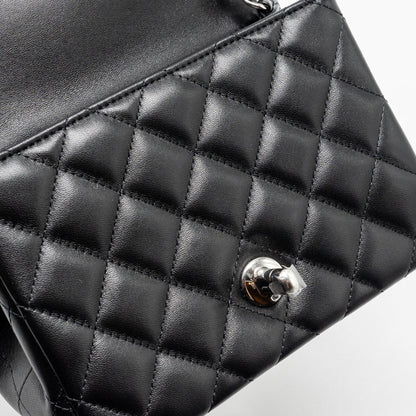 Chanel Mini Square Flap Bag Lambskin Black  (Microchip)