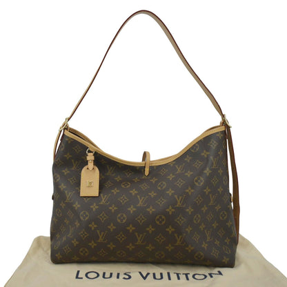 LOUIS VUITTON Carryall MM Monogram Canvas Shoulder Bag Brown