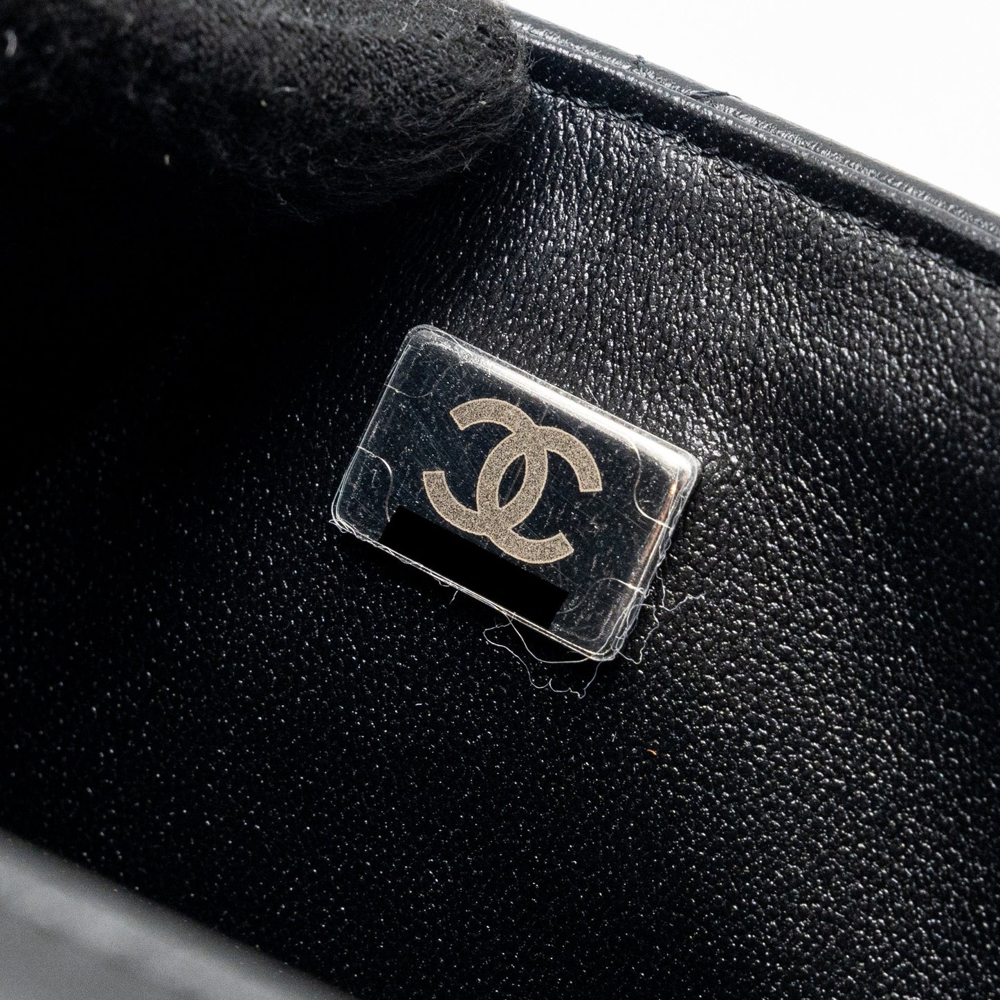 Chanel Mini Square Flap Bag Lambskin Black  (Microchip)