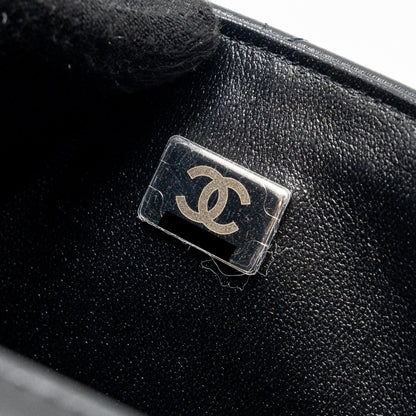 Chanel Mini Square Flap Bag Lambskin Black  (Microchip)
