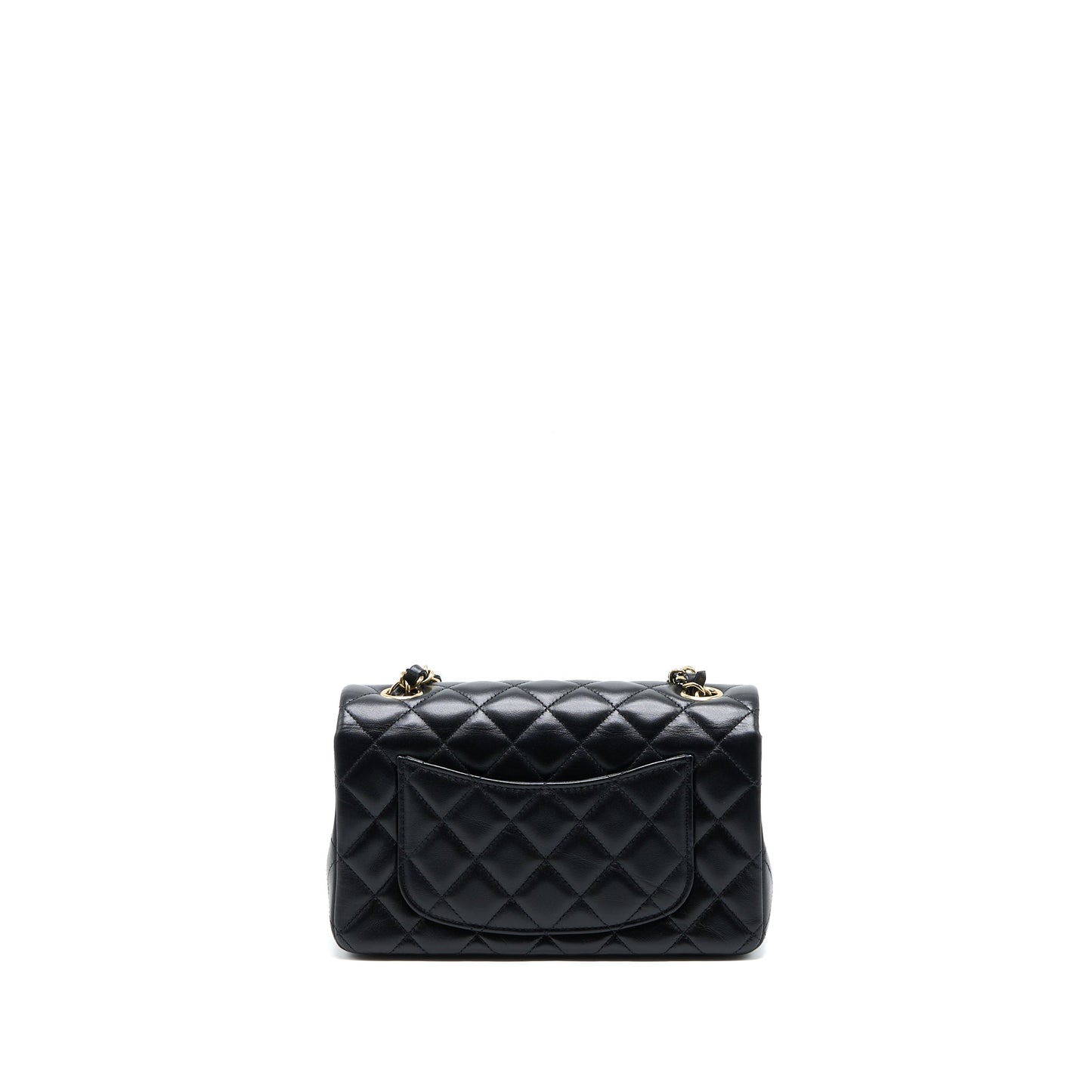 Chanel Mini Rectangular Flap Bag Lambskin Black L (Microchip)