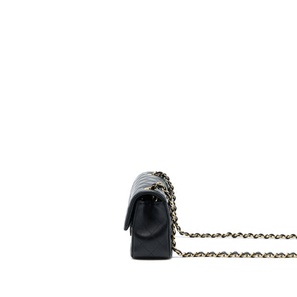 Chanel Mini Rectangular Flap Bag Lambskin Black L (Microchip)